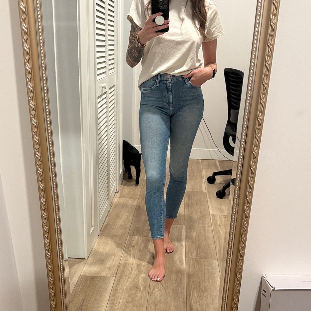 MOTHER Light Blue Ankle Jeans